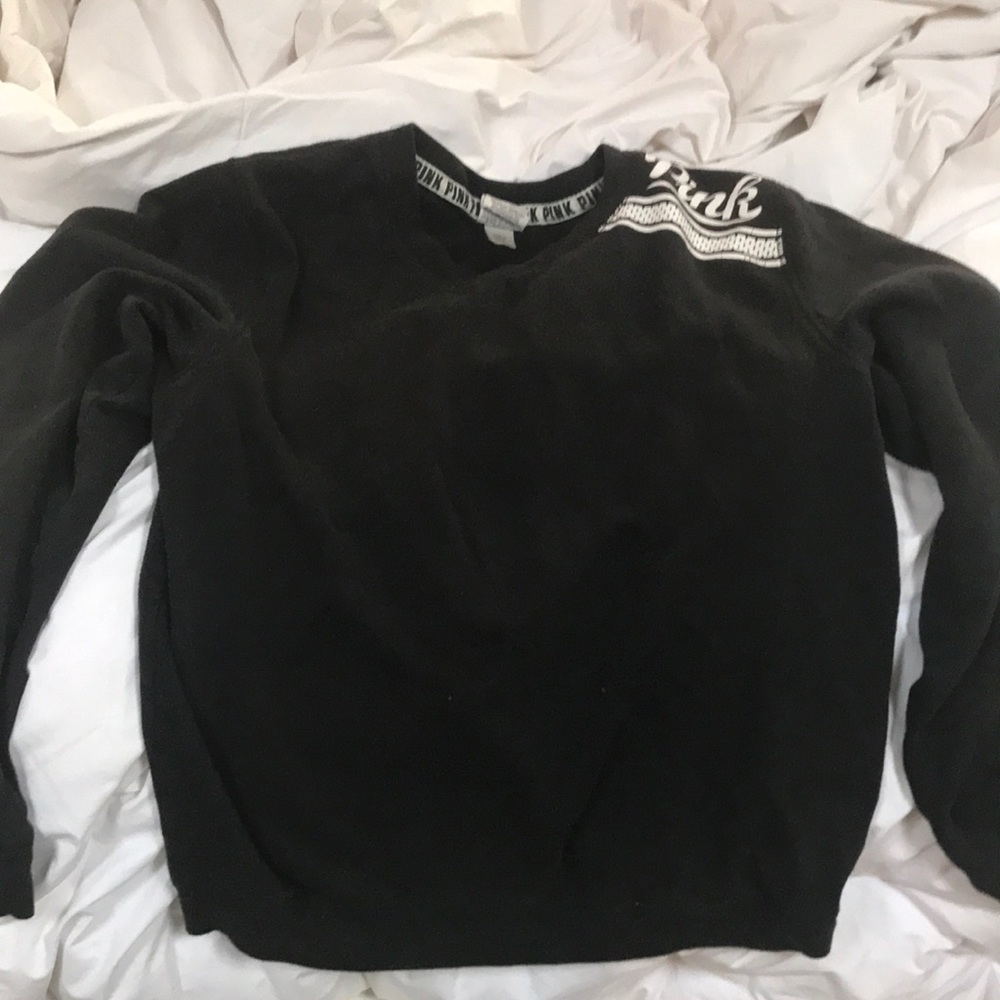 PINK Black crewneck sweatshirt